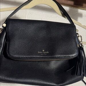 Kate Spade Black Pebbled Leather Shoulder Bag